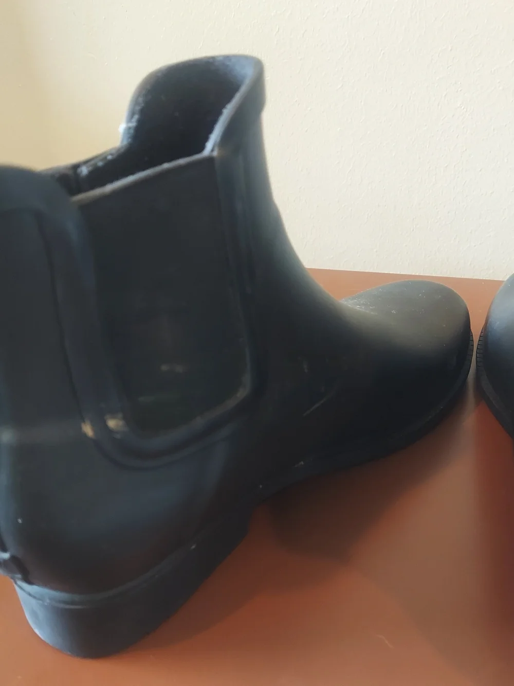 J Crew Black Chelsea Rain Boots - Slip-On Waterproof Ankle Boots